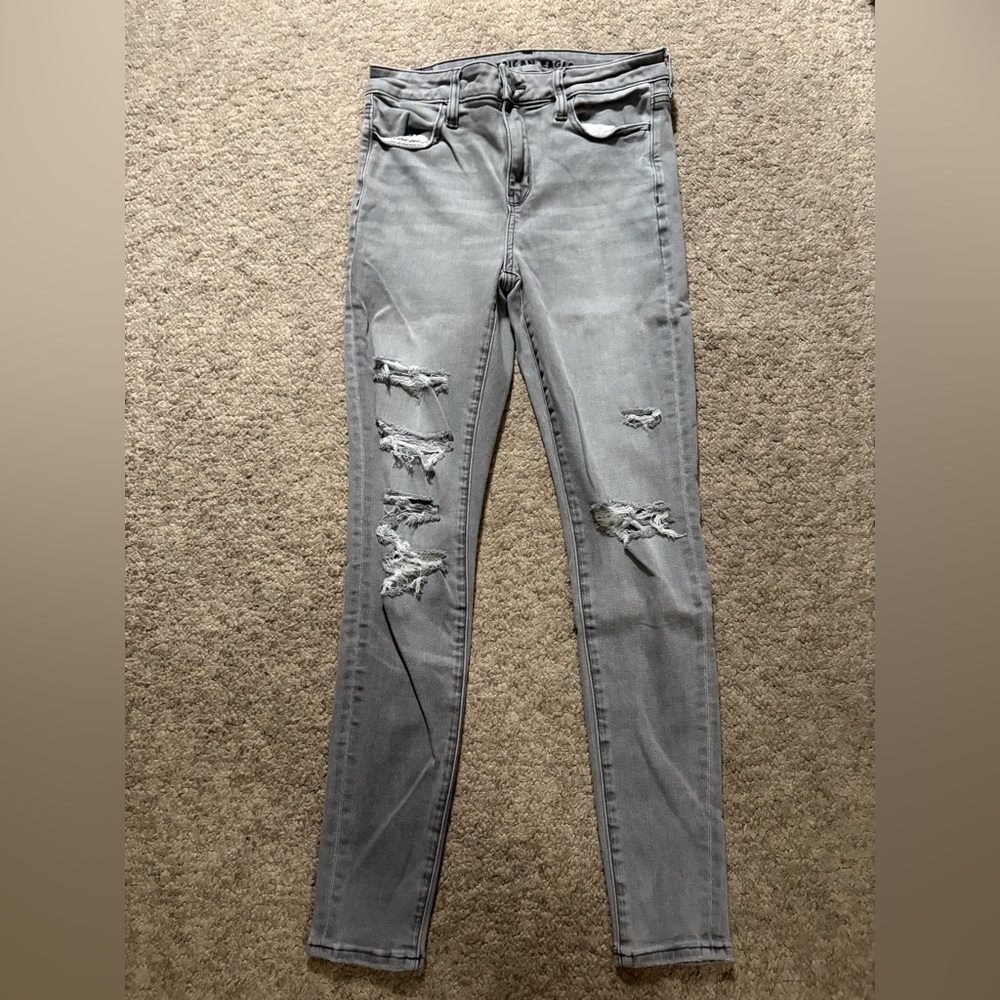 American Eagle Outfitters Light Gray Denim